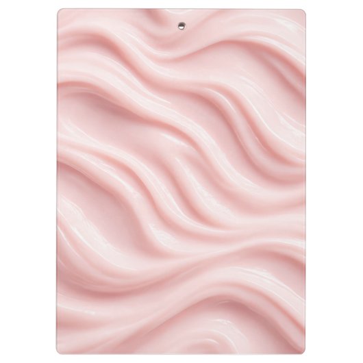 Pink Cream Abstract Pattern Klemmbrett (Rückseite)