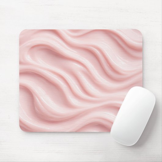 Pink Cream Abstract Pattern Mousepad (Mit Mouse)