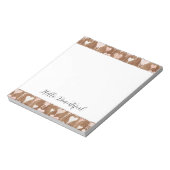Pink Cream Chocolate Brown Hearts Notizblock (Rotiert)