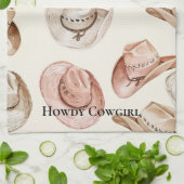 Pink Cream Cowgirl Hats Geschirrtuch (Gefaltet)