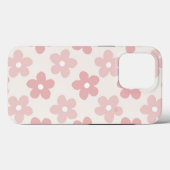 Pink Cream Daisy Blume Retro Muster Case-Mate iPhone Hülle (Rückseite (Horizontal))