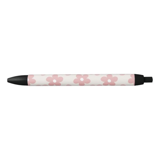 Pink Cream Daisy Blume Retro Muster Kugelschreiber (Vorderseite)