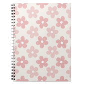 Pink Cream Daisy Blume Retro Muster Notizblock (Vorderseite)