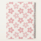 Pink Cream Daisy Blume Retro Muster Planer (Rückseite)