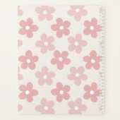 Pink Cream Daisy Blume Retro Muster Planer (Rückseite)