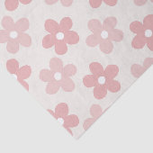 Pink Cream Daisy Blume Retro Muster Seidenpapier (Ausschnitt)