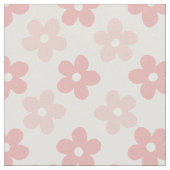 Pink Cream Daisy Blume Retro Muster Stoff (Nahaufnahme)