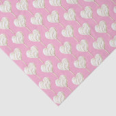 Pink Cream Heart on Stick Birthday Seidenpapier (Ausschnitt)