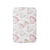 Pink Cream Hearts Badematte (Vorderseite Vertikal)