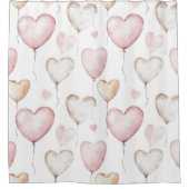 Pink Cream Hearts Duschvorhang (Vorderseite)