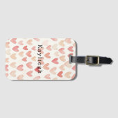 Pink Cream Hearts Gepäckanhänger (Vorderseite (Horizontal))