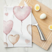 Pink Cream Hearts Geschirrtuch (Viertel Falte)