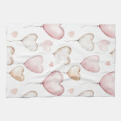 Pink Cream Hearts Geschirrtuch (Horizontal)