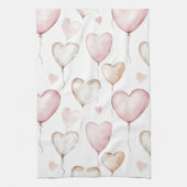 Pink Cream Hearts Geschirrtuch (Vertikal)