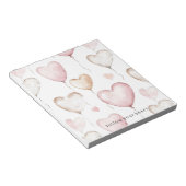 Pink Cream Hearts Notizblock (angewinkelt)