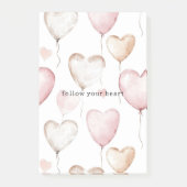 Pink Cream Hearts Post-it Klebezettel (Vorderseite)
