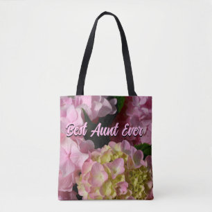 Pink Cream Hydrangeas gelb rosa Blumenstrauß Tante Tasche