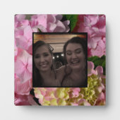 Pink Cream Hydrangeas gelb rosa grüne Blüte Fotoplatte (Vorderseite)