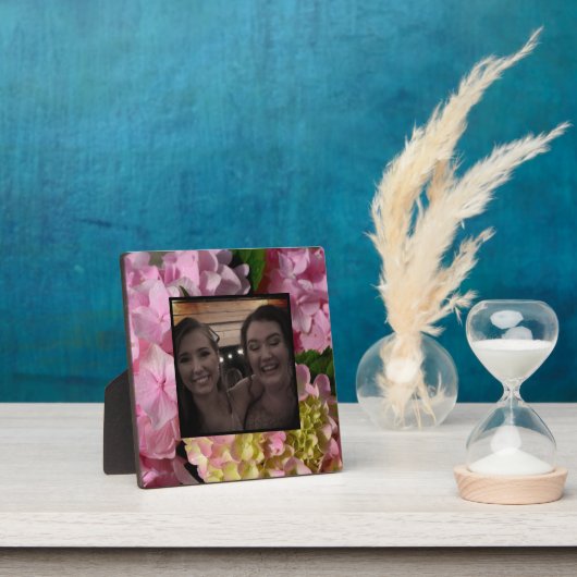 Pink Cream Hydrangeas gelb rosa grüne Blüte Fotoplatte (InSitu)