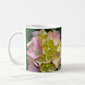 Pink Cream Hydrangeas gelb rosa grüne Blüte Kaffeetasse (Links)