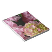 Pink Cream Hydrangeas gelb rosa grüne Blüte Notizblock (angewinkelt)