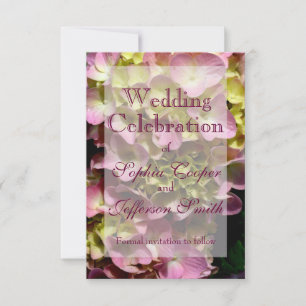 Pink Cream Hydrangeas gelb rosa grüne Blüte Save The Date