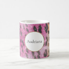 Pink Cream Leopard Kaffeetasse