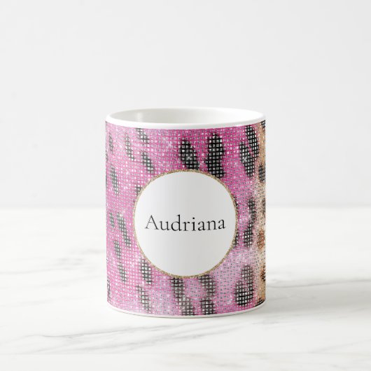 Pink Cream Leopard Kaffeetasse (Mittel)