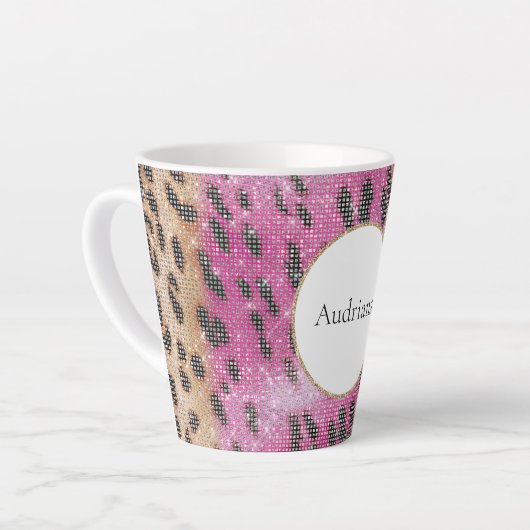 Pink Cream Leopard Milchtasse (Linke Ecke)