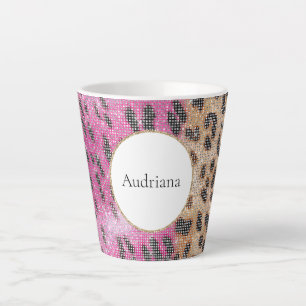 Pink Cream Leopard Milchtasse
