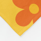 Pink, cream & Orange Flowers with Green Leaves Fleecedecke (Ecke)