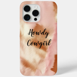 Pink Cream Tan Southwest Cowgirl Cowhide Case-Mate iPhone Hülle