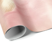 Pink Cream Tan Southwest Cowgirl Cowhide Geschenkpapier (Rolleneckpunkt)