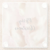 Pink Cream Tan Southwest Cowgirl Cowhide Glasuntersetzer (Rückseite)