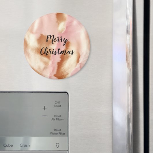 Pink Cream Tan Southwest Cowgirl Cowhide Magnet (In Situ (Kühlschrank))