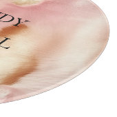 Pink Cream Tan Southwest Cowgirl Cowhide Schneidebrett (Ecke)