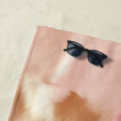 Pink Cream Tan Southwest Cowgirl Cowhide Strandtuch (Beispiel)