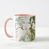 Pink Cream White Tropical Orchid Flowers Paradise Tasse (Links)