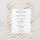 Pink Cream Zebra Animal Print Brautparty Einladung (Vorne/Hinten)