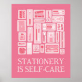 Pink Creative Tools Illustration Self Care Poster (Vorne)