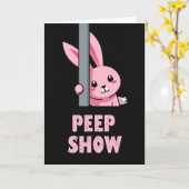 Pink Creature Peep Show Karte (Gelbe Blume)