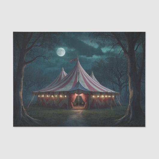 Pink Creepy Karneval Dekoupage Paper Seidenpapier (Vorderseite)