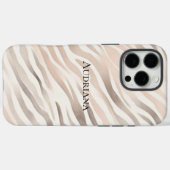 Pink Creme Beige Zebra Tierdruck Case-Mate iPhone Hülle (Rückseite (Horizontal))