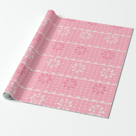 Pink & Creme-Muster-Papier Geschenkpapier
