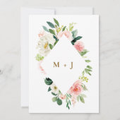 Pink Creme Watercolor Floral Virtual Brautparty Einladung (Rückseite)