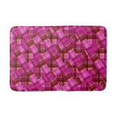 Pink Crisscross geprüft Tartan Design, Badematte (Vorderseite)