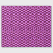 Pink Crochet Look Wrapping Paper Geschenkpapier (Flach)