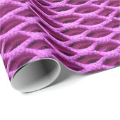Pink Crochet Look Wrapping Paper Geschenkpapier (Rolleneckpunkt)