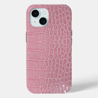 Pink Crocodile Leather Aesthetic Case-Mate iPhone Hülle