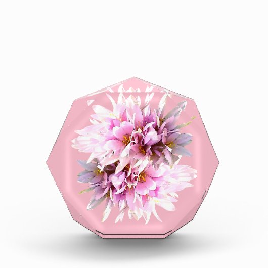 Pink Crocus Blume Bouquet Fotoblock (Vorderseite)